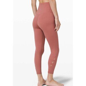 Lululemon Unlimit High-Rise Tight 25" Keyhole Pink‎ Size 10 Gym Activewear